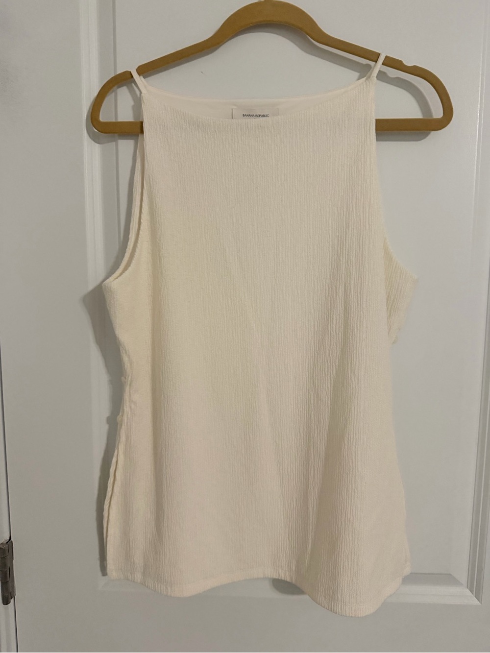 Banana Republic Cream Textured Tank Top